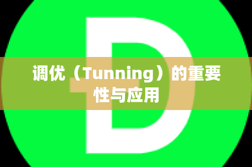 调优（Tunning）的重要性与应用