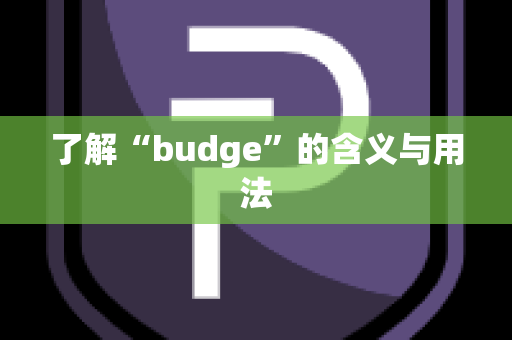 了解“budge”的含义与用法