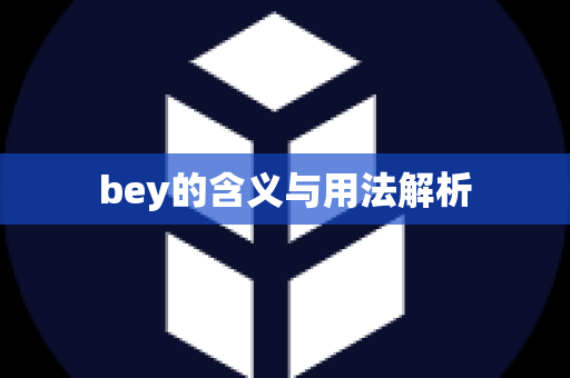 bey的含义与用法解析