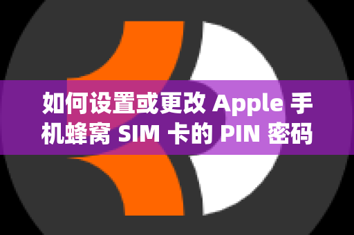 如何设置或更改 Apple 手机蜂窝 SIM 卡的 PIN 密码