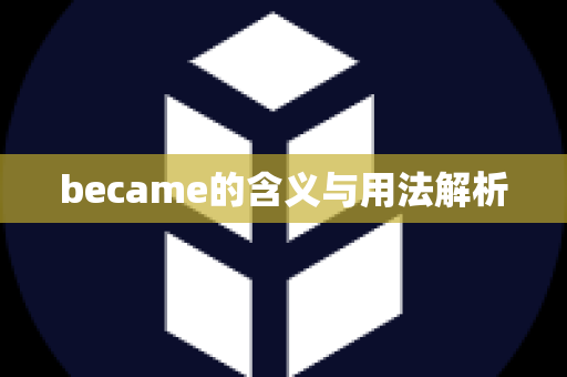 became的含义与用法解析