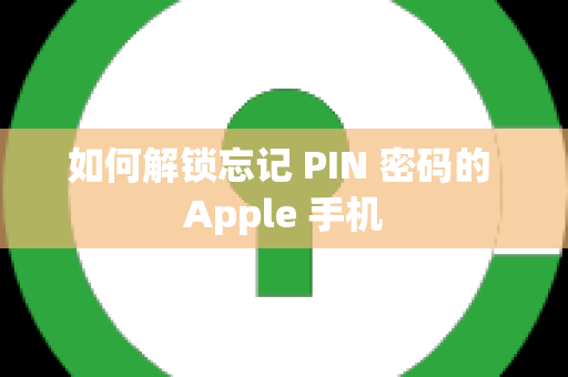 如何解锁忘记 PIN 密码的 Apple 手机