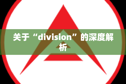 关于“division”的深度解析