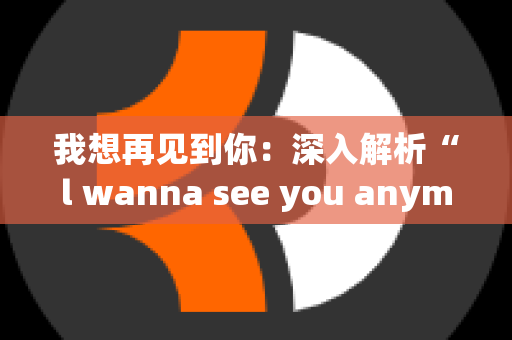 我想再见到你：深入解析“l wanna see you anymore”的含义