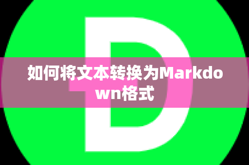 如何将文本转换为Markdown格式