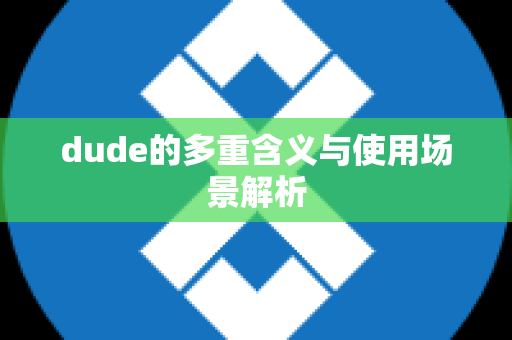 dude的多重含义与使用场景解析