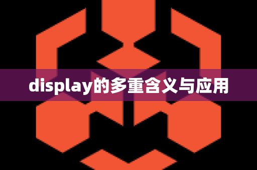 display的多重含义与应用