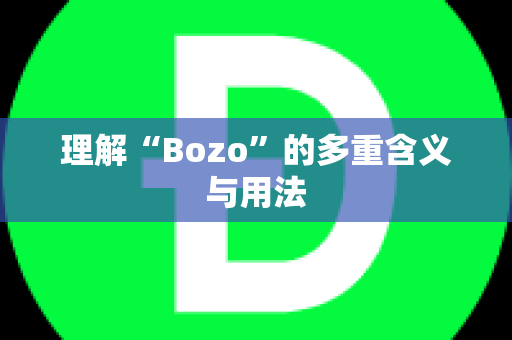 理解“Bozo”的多重含义与用法