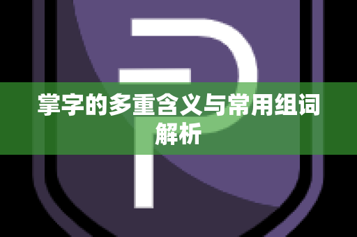 掌字的多重含义与常用组词解析