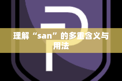 理解“san”的多重含义与用法