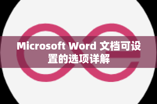 Microsoft Word 文档可设置的选项详解