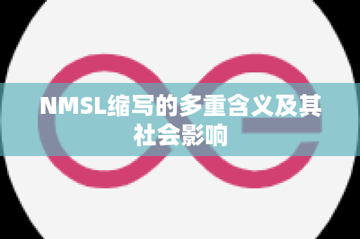 NMSL缩写的多重含义及其社会影响