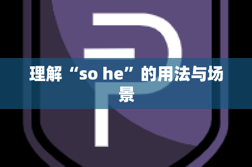 理解“so he”的用法与场景