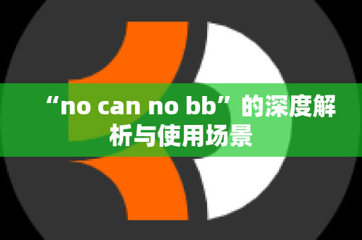 “no can no bb”的深度解析与使用场景