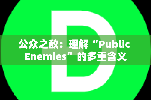 公众之敌：理解“Public Enemies”的多重含义