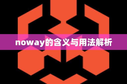 noway的含义与用法解析