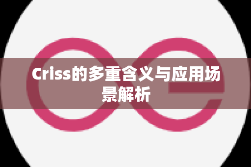 Criss的多重含义与应用场景解析