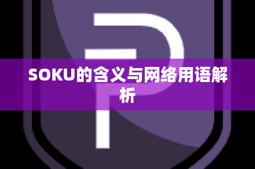 SOKU的含义与网络用语解析