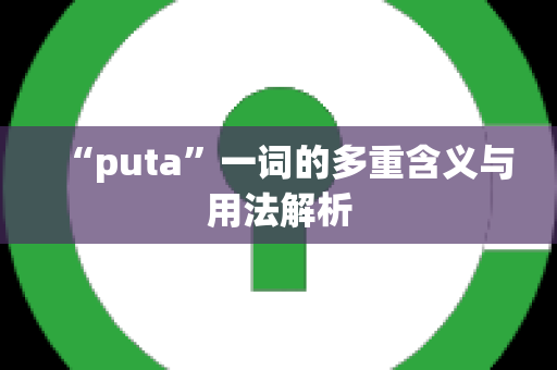 “puta”一词的多重含义与用法解析