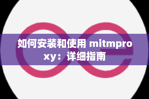 如何安装和使用 mitmproxy：详细指南