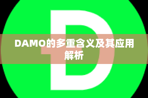 DAMO的多重含义及其应用解析