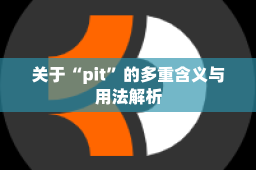 关于“pit”的多重含义与用法解析