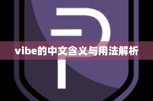 vibe的中文含义与用法解析