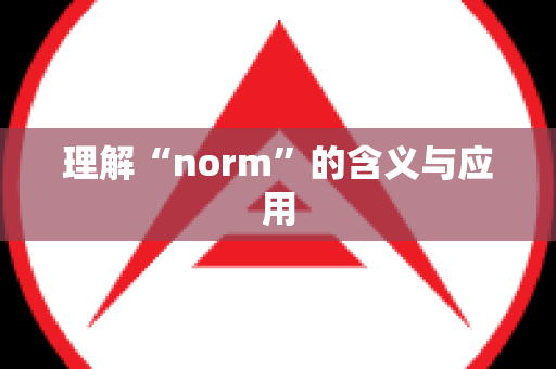 理解“norm”的含义与应用