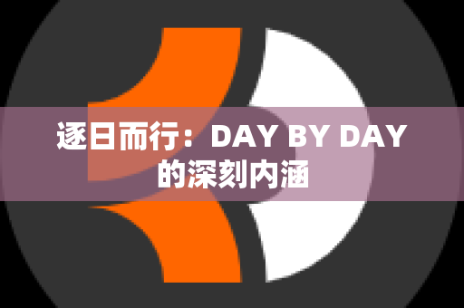 逐日而行：DAY BY DAY的深刻内涵