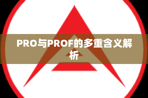 PRO与PROF的多重含义解析