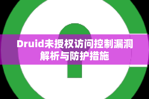 Druid未授权访问控制漏洞解析与防护措施