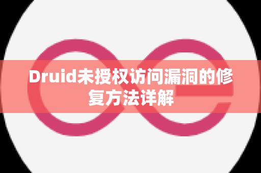 Druid未授权访问漏洞的修复方法详解